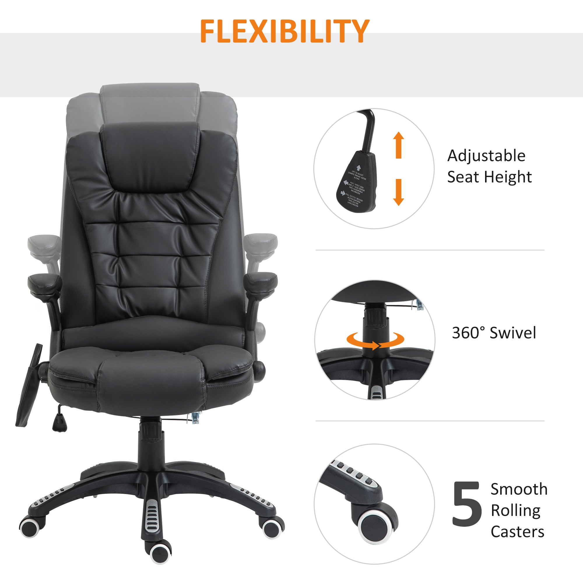 Heating Massaging Office Chair