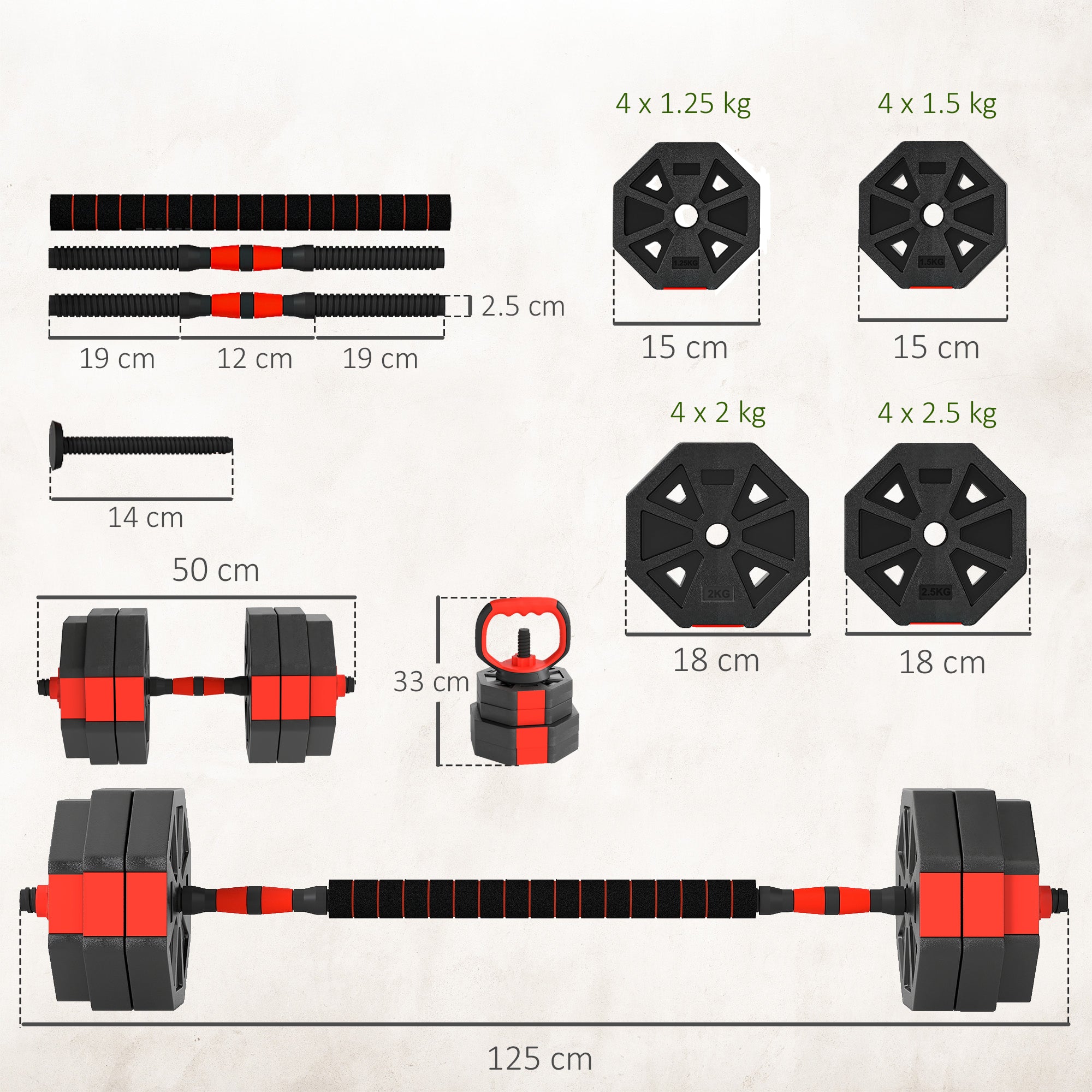 4-in-1 Adjustable Weight Set